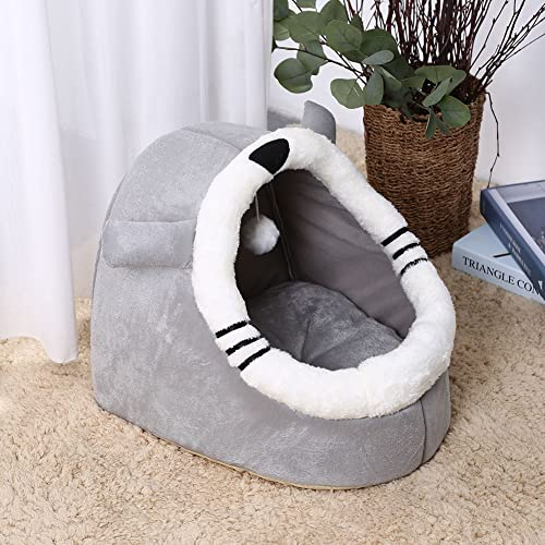 Fiorky Niedliches Haustier-Höhlenbett, geschlossenes Katzenbett, rutschfest, bequem, Winter, warm, Kleiner Hundekorb, gemütlich, schlafend, gemütlich, for kleine und mittelgroße Tiere, Hunde, Katzen