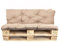Palettenkissen Outdoor - Palettenkissen Set - Palettenkissen Set Indoor (Sitzkissen 120x60 +Rückenlehne 120x40, Beige)