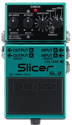 BOSS SL-2 Slicer | Compact Pedal for Guitar, Keyboard, DJs & More | Instantly Create Pulsating Grooves | Multiple Slicer Paths | 88 Onboard Patterns | Stereo Output Options | MIDI Input Control