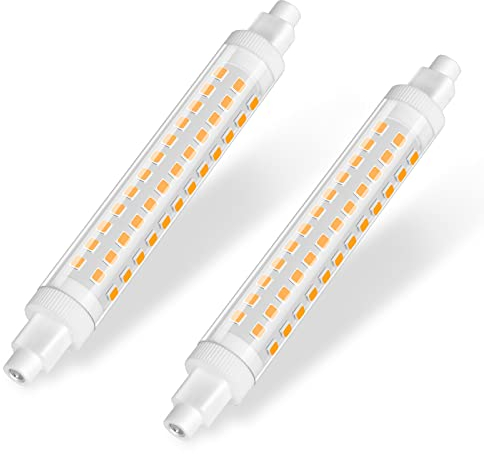 Karyoosi R7s LED 118mm J118 10W 1050LM, Warmweiß 3000K, R7s Led Leuchtmittel ersatz für 100W R7S Halogenlampen, 360° Abstrahlwinkel LED-Stab, AC 220V - 240V Nicht Dimmbar 2 Stück