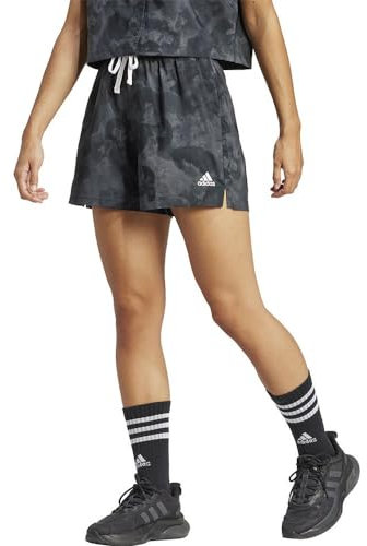 adidas Damen Floral Graphic Woven Shorts, Grey Five/Carbon/Black, S