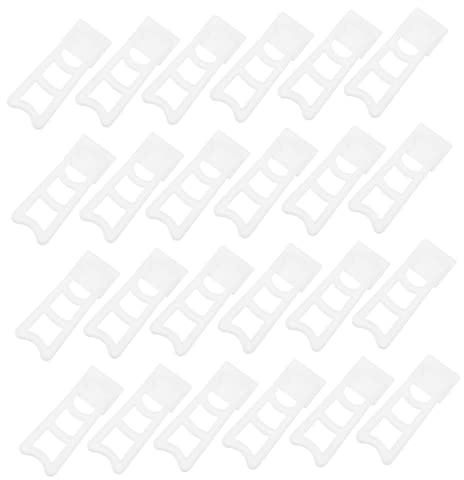 COHEALI 50pcs Ladder-Shaped Photo Frame Holder Plastic Display Stand for Artwork Desktop Brackets Organiser Small White