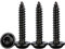 Drenky Vis à Tôle Torx M4x18mm,50 Pièces Vis a Bois avec Rondelle Acier Inoxydable A2 V2A Noir Vis Autoperceuse à Tête bombée Plate,Dureté élevée,Entièrement Fileté