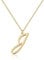 Halskette mit Initial in 18 Karat Gold J - Personalisierter Buchstaben-Schmuck für Frauen, handgefertigter Edelstahlanhänger, Geschenk für Geburtstag, Weihnachten, Abschluss, Valentinstag, Muttertag