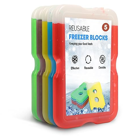 K-Mart Ice packs for cool box, Reusable Freezer Blocks for Lunch box, camping accessories fishing accessories, camping food - Simply Stays Frozen for Longer
