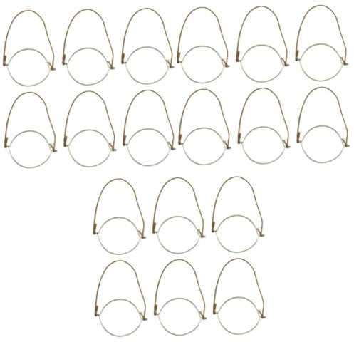 HOMSFOU 18 Pcs Glass Jar Hanging Rope Canning Lids Replacement Metal Jar Lid Jar Wire Hangers Regular Rings Glass Jars Hook Hanger Mason Jar Stainless Steel Wire Hanger Universal Lantern