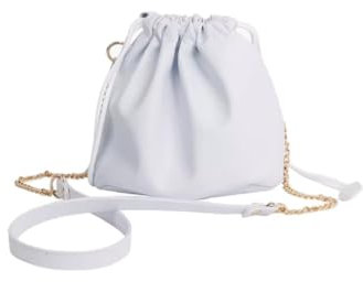 Camera Drawstring Bag White PU Lightweight Crossbody Bag with Strap For Fujifilm instax SQUARE SQ1 Instant Film Camera