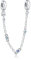 Rimgoris 925 Sterling Silber Charme für Frauen Armbänder Halskette dreifach blau Stein Sicherheitskette baumeln Charme Geschenk
