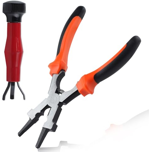 LEONTOOL 17,8 cm MIG-Schweißzange mit MIG-Düse, Reibahle, Drahtschneider, Flachkopf, Hammer-Düsenreiniger, MIG-Zange, Multifunktionsschweißwerkzeuge für Schweißen, Elektro, Mechanik, Werkstatt und