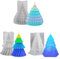 Moule à bougies 3D Sapin de Noël Bekasa - Lot de 3 en silicone blanc réutilisable - Idéal pour bougies, savons, gâteaux - Cadeau DIY