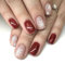 24 Stück Weihnachten Press On Nails Kurz – Rote Glitzer Schneeflocken Design, Christmas Falsche Nails Full Cover Kunstnägel mit Nagelkleber, Falsche Nägel für Frauen, künstliche Nägel (Silber)