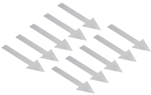 PATIKIL 6 Blatt Selbstklebende Pfeile Aufkleber Pfeilschild Links Und Rechts Hinweisschilder 50 mm, Richtungsschild PVC Klebend Entfernbarer aufkleber für markierung, Grau