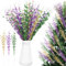 Wavwavw Mardi Gras Dekoration Karneval Picks Ornamente Karneval Baumschmuck Karneval Lila Grün und Gold Beeren Stiele 43,2 cm künstlicher Glitzer Beerenstiel Dekor