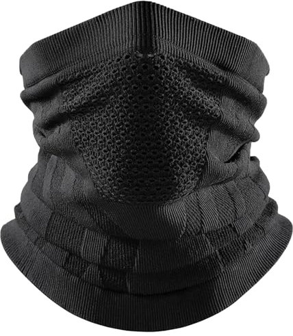 1 Pcs Cache Cou Sport Respirant,Demi-Masque Anti-Froid,Masque Tour de Cou Moto,Protection Du Visage En Polaire d'Hiver,Prolongé Couvre-Visage Coupe-Vent,pour Ski,Snowboard,Randonnée,Vélo(Noir)