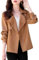 LCDIUDIU Damen Lederjacke,Damen Zweireihiger Trenchcoat Aus Echtem Leder, Kurz, Braun, Langärmlig, Revers, Tunika Mit Gürtel, Seitentaschen, Pu Jacke, Stilvoll, Schmale Übergangs Oberbekleidung,