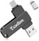 Exsellon 256GB Pen Drive para iPhone Ampliar el Almacenamiento de Fotos y Vídeos, Memoria Externa para iPhone/Android/Pad/Mac/Tablet/PC
