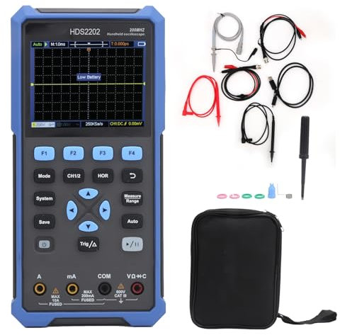 Digital Oscilloscope Multimeter 2 in 1 200Mhz Bandwidth 1GSa Smpling Rate with 3.5in LCD Display for Electrical Testing