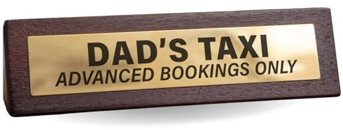 Boxer Gifts Dad’s Taxi Novelty Sign – Funny Dad Gift for Father’s Day from Son or Daughter – Joke Stocking Filler