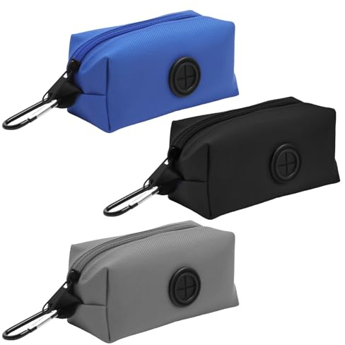 Distributeur Sac à Crottes Chien 3 Pièces - Pratique et Portable pour Promenade, Légère et Écologique, Sac Caca Chien avec Porte