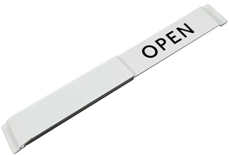 Panneau ouvert et fermé – 40 x 5 cm, panneau coulissant pour entreprises ouvertes et fermées | Panneaux de porte modernes en alliage d'aluminium pour magasins | Studios, cliniques, magasins (noir