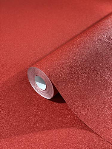 marburg Tapete Rot Uni Klassisch Kollektion Glööckler Imperial Schlafzimmer Wohnzimmer oder Küche Made in Germany 10,05m X 0,70m 52575 BEKANNT AUS DEM TV!