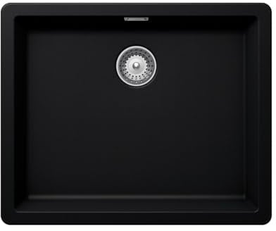 Schock lavandino in granito, Greenwich puro – 100 L U N Nero da incasso bacino lavello cucina