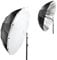 Pixapro 160cm Parabolic Umbrella Giant Brolly Box Photography Lighting Bounce Softbox Flash Reflector Professional Studio Light Modifier Diffusion (160cm With Removable Diffusion, Black/Silver)