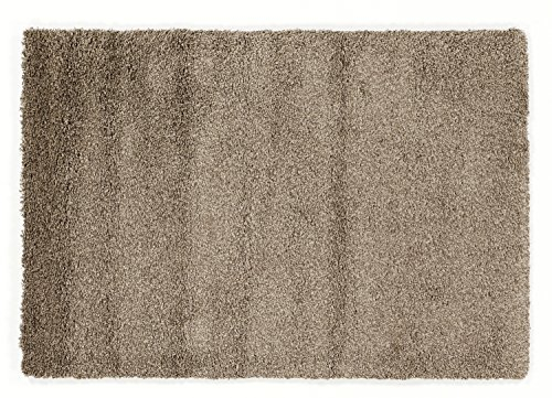 Panorama Shaggy Hochflor-Teppich Hochflor,Langflor, in Braun Bettumrandung