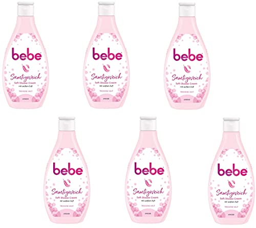 bebe Samtigweich Soft Shower Cream, Duschgel, Trockene Haut, 6 x 250 ml
