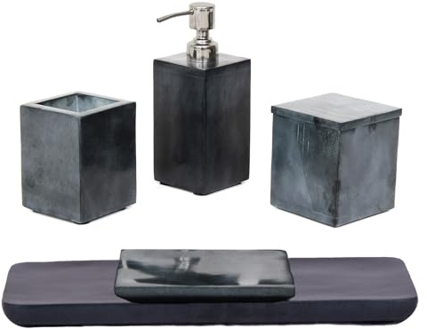 houseproud Cubic Dark Badezimmerset aus Speckstein