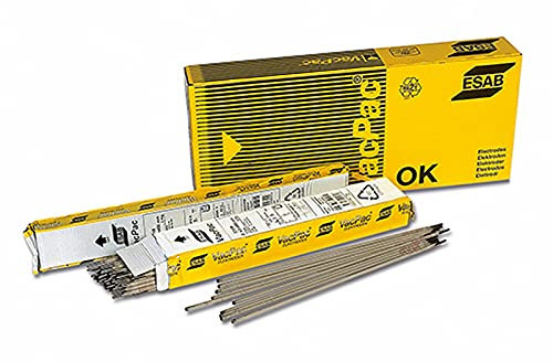 ESAB OK45.40 Lot de 100 électrode rutilique, coulissant, 3,2 x 450 mm, soudage en fer brut en acier carbone, facile à retirer pour machine à souder 90/140 A