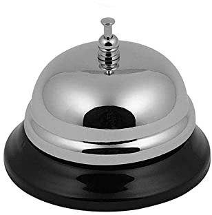 Vetrineinrete® Campanello da reception per hotel in metallo lucido campanella da tavolo per avvisare