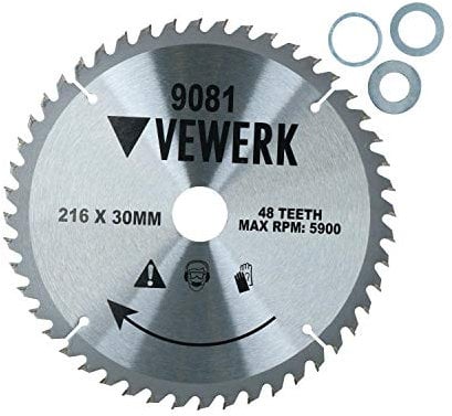 216mm x 30mm TCT Tungsten Carbide Tipped Circular Saw Blades 48 Teeth