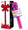 Fede Microphone for Kids Adults, Wireless Bluetooth Microphone with Flashing Colorful LED Lights Portable Speaker Karaoke Machine, Home KTV Player Support Android & iOS Devices for Party Singing
