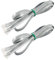 N/A - 2 cavi per telefono piatto 6P6C RJ12 M/M, 1 m, colore: Grigio