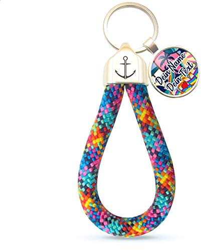 MeLifestyle Schlüsselanhänger aus Segelseil Paracord für die Arbeit Auto Haus und Privat Atlantic Confetti