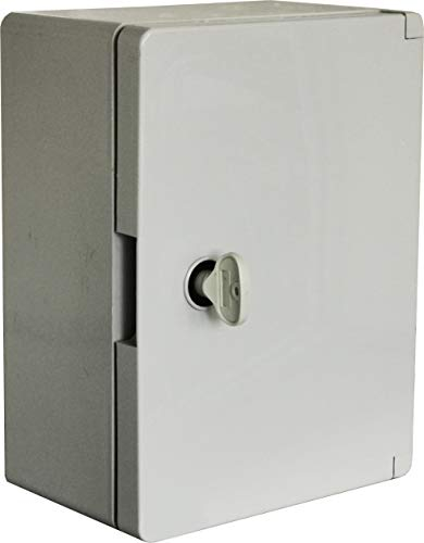 Armario eléctrico de plástico ABS 500 x 400 x 245 cm de CETINKAYA, resistente al agua, incluye placa base sólida y kit de montaje completo, disponible en blanco roto