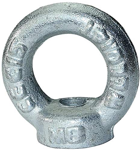 AERZETIX - C45439 - Satz von 5 - Ringmuttern - ösenmuttern - augenmuttern - ring ringöse M8 - aus verzinktem stahl - innengewinde - kranöse - heimwerker - farbe silber