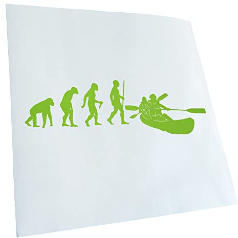 Kiwistar - Autoaufkleber - Kanu Kajak Evolution - lindgruen - 60x19cm - Aufkleber für Auto, Laptop, Fahrrad, LKW, Motorrad Mehrfarbig JDM Decal Racing