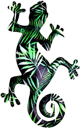 Gecko Wanddekoration aus Metall, Eidechse, Wandskulptur, hängende Dekorationen für drinnen und draußen, Zuhause, Schlafzimmer, Wohnzimmer, Büro – Stil 6
