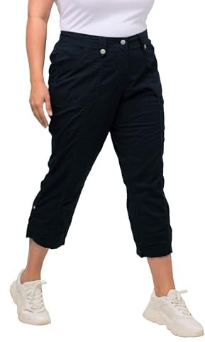 Ulla Popken Damen Pants Roll-tab Hem Stretch Cargo Pants