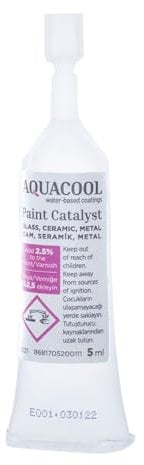 Happy Woody AquaCool - Pintura acrílica multisuperficie, tiza, mate, de secado rápido, para uso interior y exterior en muebles, madera, plástico, vidrio, cerámica, piedra (5 ml, catalizador de