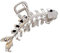 XCSM Hair Claw Clips for Women Ladies Girls Fixing Hair Large Metal Hair Jaw Clips Vintage Fish Bone Shape Claw Clip Clamp Headdresses Hair Styling Accessories, Silver