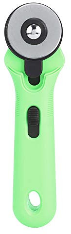 Yuecoom Cuttermesser, 1 Stück Kunststoff 45mm Rund Cuttermesser Papierschneidetuchmesser Rund Kochfeld Stoffschneider DIY Nähzubehör(Grün)