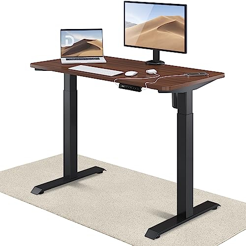 Desktronic Homeone Höhenverstellbarer Schreibtisch 120 × 60 cm – Elektrischer Schreibtisch Mit Zwei Elektrischen Motoren, Touchscreen-Steuerung Und Integrierten USB-a- Und USB-c-ladeanschlüssen
