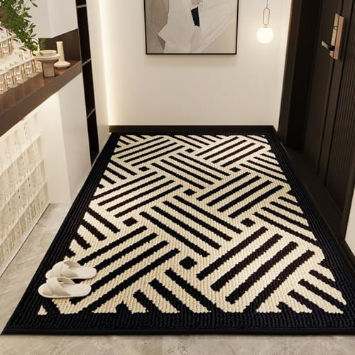 Senerma Fußmatte 60x90cm Innen und Außen Waschbar Fussmatte Wasserdicht Türmatte Rutschfester Schmutzfänger Teppich für Eingang, Haustür, Patio, Flur, Garten
