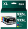 932 933 XL Druckerpatronen Multipack Kompatibel für HP 932 Tintenpatronen, 933 Patronen für HP Officejet 7510 7612 7110 6600 6700 6100 7610 6110 (2 Schwarz, 1 Magenta, 1 Cyan, 1 Gelb)
