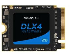 VisionTek 2230 DLX4 M.2 SSD - 2TB - PCIe Gen 4.0 x4 NVMe - 5200MB/s Read, 4775MB/s Write – Laptops, Handheld Gaming PCs, NUC