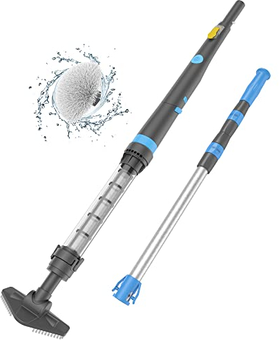Oxseryn Poolreiniger 2 in 1, kabellos, wiederaufladbarer Poolsauger, elektrischer Bürstenkopf, ideal für Aufstellpools, Whirlpools und Spas