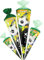 alles-meine.de GmbH Schultüte - mit 3D Glitzer - Effekt ! Fußball 35-100 cm Größe wählbar inkl. Name - Zuckertüte - Tüllabschluß/Filzabschluß - eckig/rund - Mädchen..